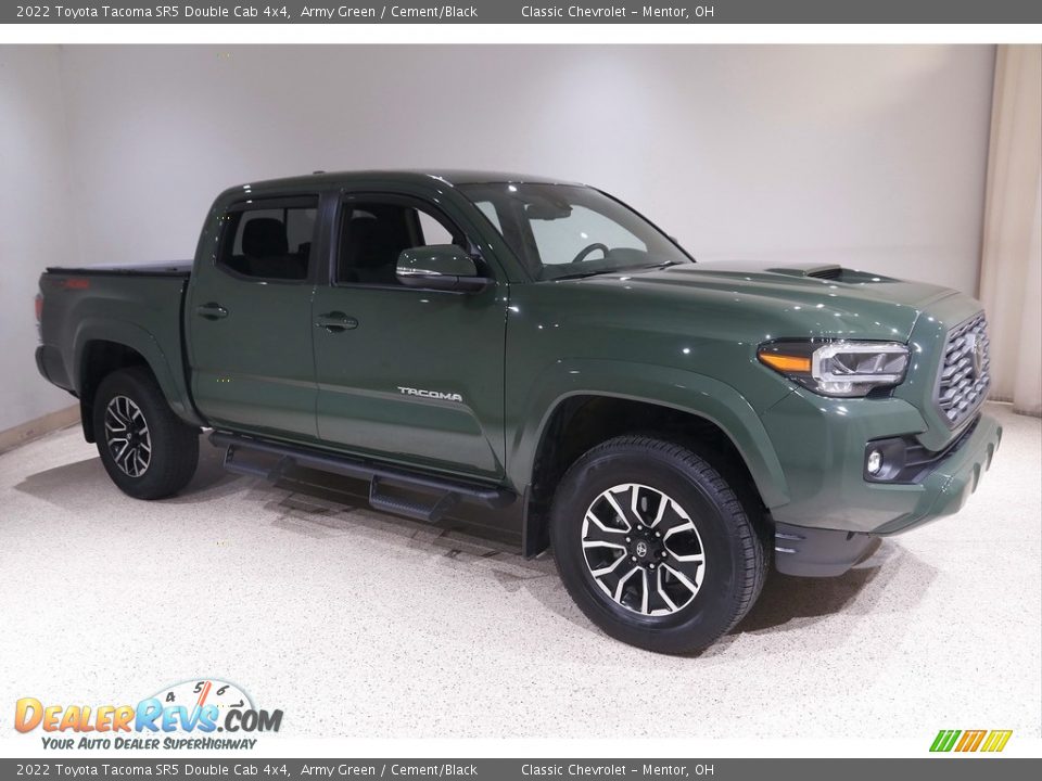 2022 Toyota Tacoma SR5 Double Cab 4x4 Army Green / Cement/Black Photo #1