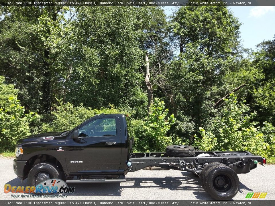 Diamond Black Crystal Pearl 2022 Ram 3500 Tradesman Regular Cab 4x4 Chassis Photo #1