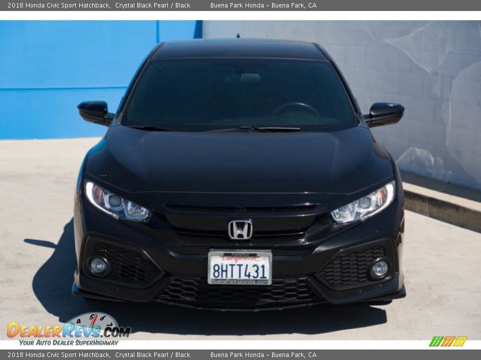 2018 Honda Civic Sport Hatchback Crystal Black Pearl / Black Photo #7