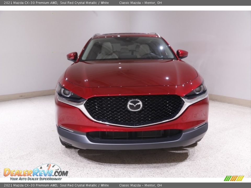 2021 Mazda CX-30 Premium AWD Soul Red Crystal Metallic / White Photo #2