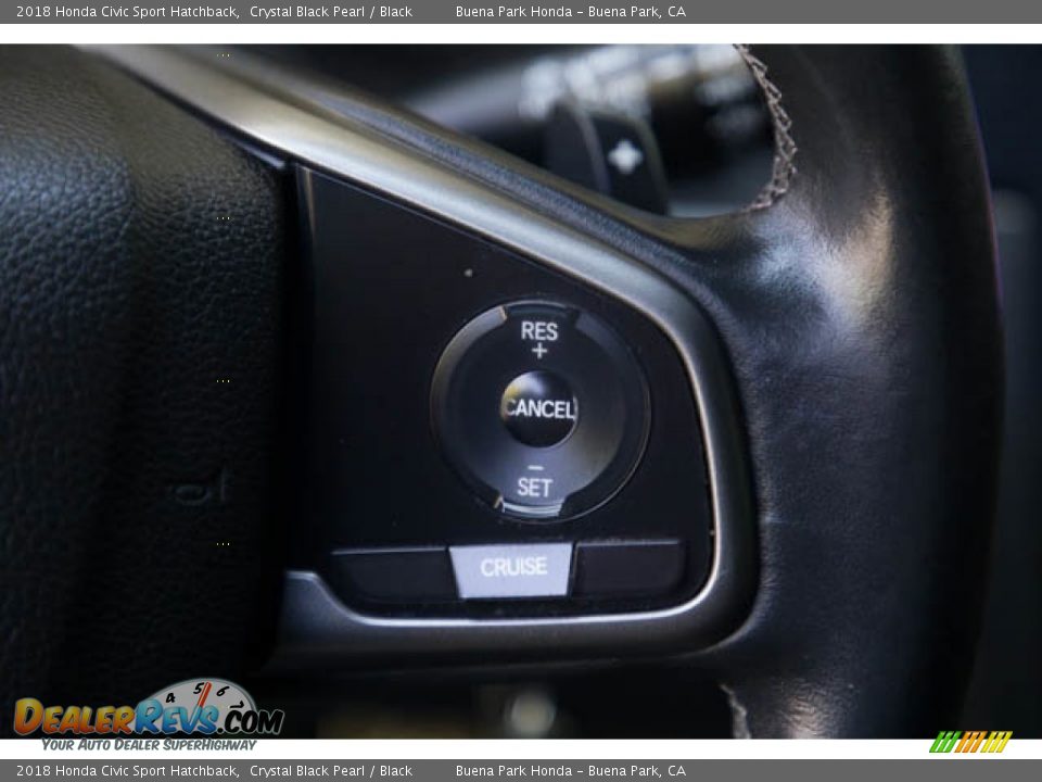 2018 Honda Civic Sport Hatchback Crystal Black Pearl / Black Photo #15