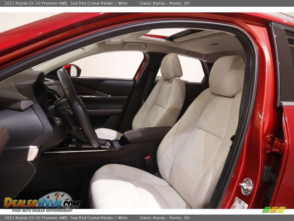 2021 Mazda CX-30 Premium AWD Soul Red Crystal Metallic / White Photo #5