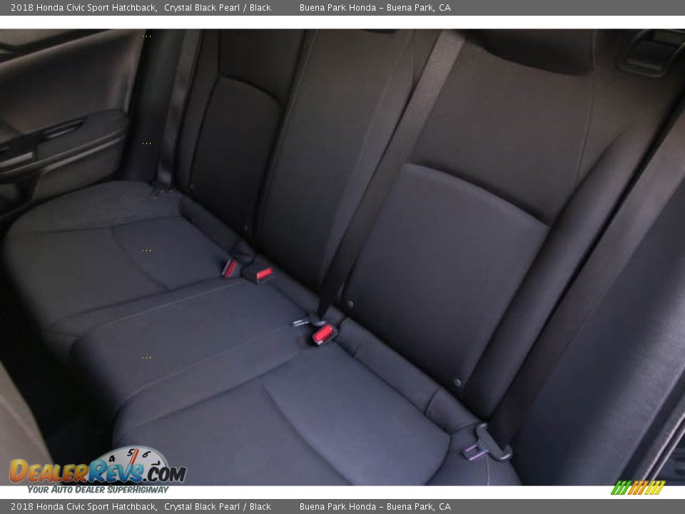 2018 Honda Civic Sport Hatchback Crystal Black Pearl / Black Photo #18