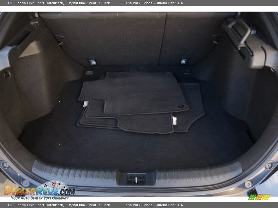 2018 Honda Civic Sport Hatchback Crystal Black Pearl / Black Photo #19