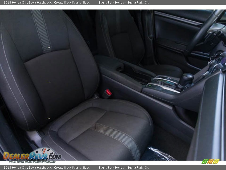 2018 Honda Civic Sport Hatchback Crystal Black Pearl / Black Photo #23
