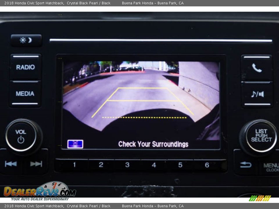 2018 Honda Civic Sport Hatchback Crystal Black Pearl / Black Photo #25