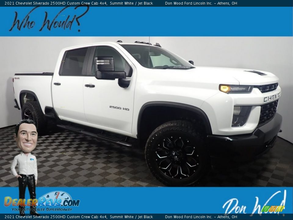 2021 Chevrolet Silverado 2500HD Custom Crew Cab 4x4 Summit White / Jet Black Photo #1