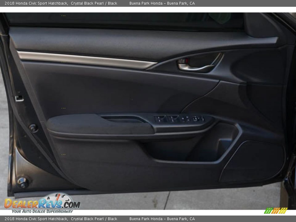 2018 Honda Civic Sport Hatchback Crystal Black Pearl / Black Photo #27