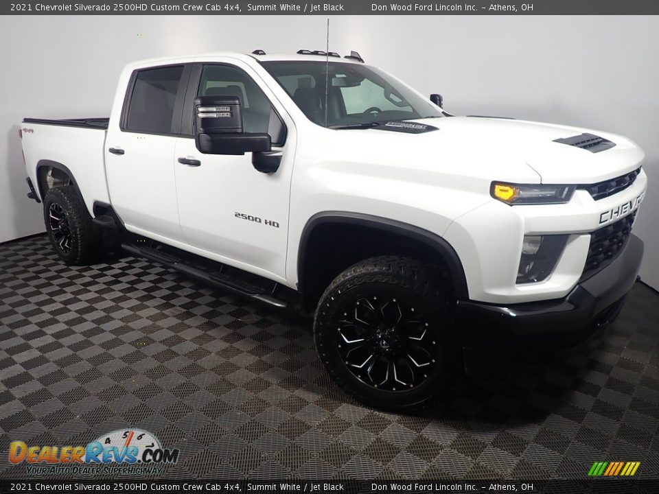 2021 Chevrolet Silverado 2500HD Custom Crew Cab 4x4 Summit White / Jet Black Photo #3