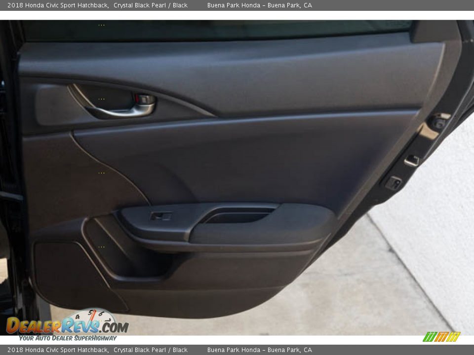 2018 Honda Civic Sport Hatchback Crystal Black Pearl / Black Photo #30
