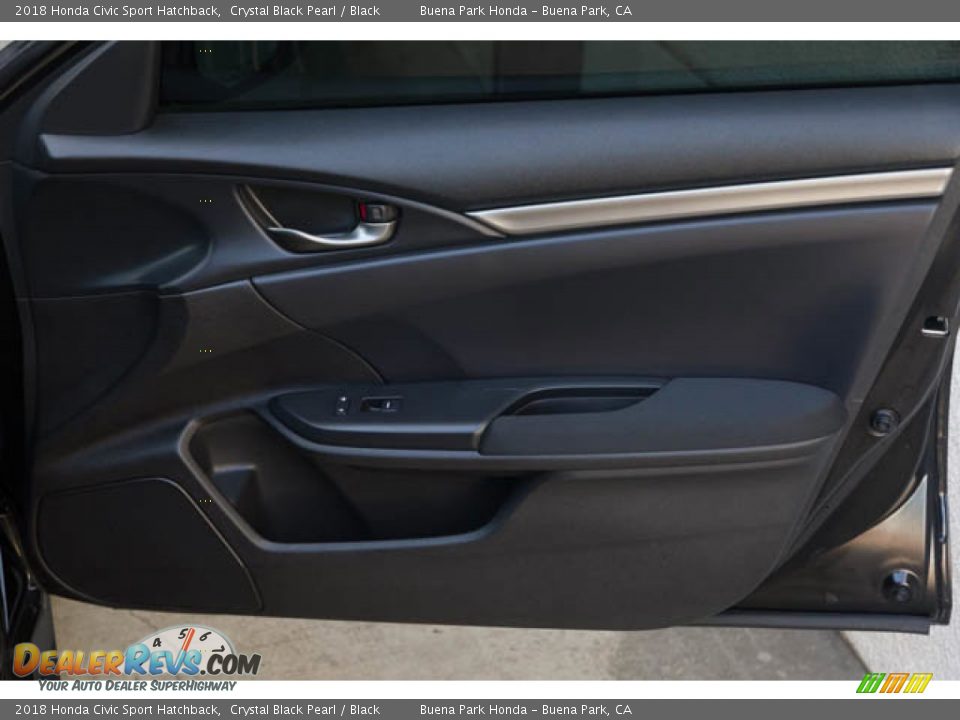 2018 Honda Civic Sport Hatchback Crystal Black Pearl / Black Photo #31