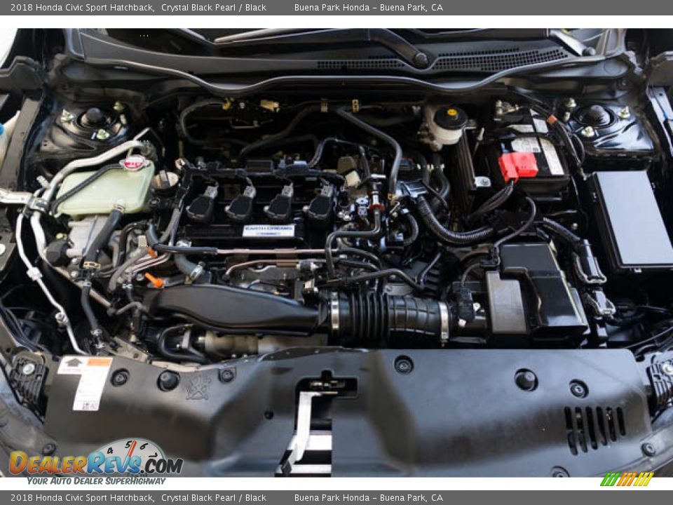2018 Honda Civic Sport Hatchback Crystal Black Pearl / Black Photo #32
