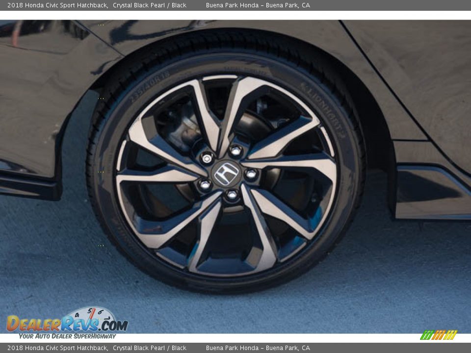 2018 Honda Civic Sport Hatchback Crystal Black Pearl / Black Photo #33