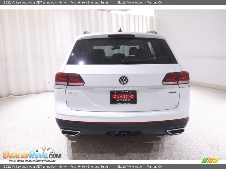 2022 Volkswagen Atlas SE Technology 4Motion Pure White / Shetland Beige Photo #18