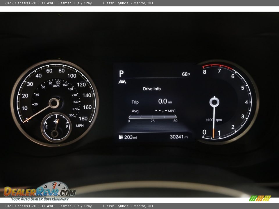 2022 Genesis G70 3.3T AWD Gauges Photo #8