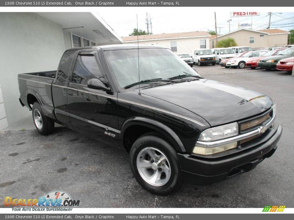 1998 Chevrolet S10 LS Extended Cab Onyx Black / Graphite Photo #1