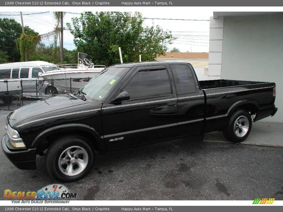 1998 Chevrolet S10 LS Extended Cab Onyx Black / Graphite Photo #3