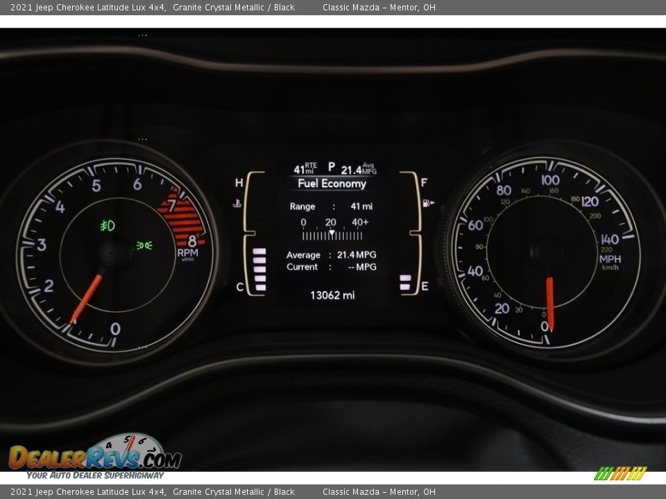 2021 Jeep Cherokee Latitude Lux 4x4 Granite Crystal Metallic / Black Photo #8