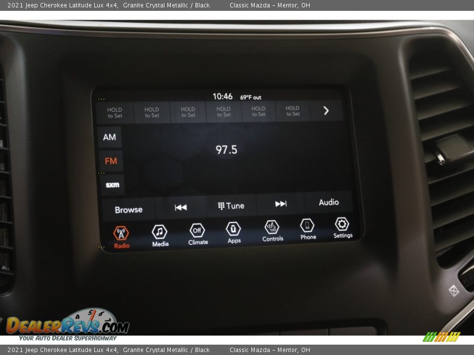 2021 Jeep Cherokee Latitude Lux 4x4 Granite Crystal Metallic / Black Photo #10