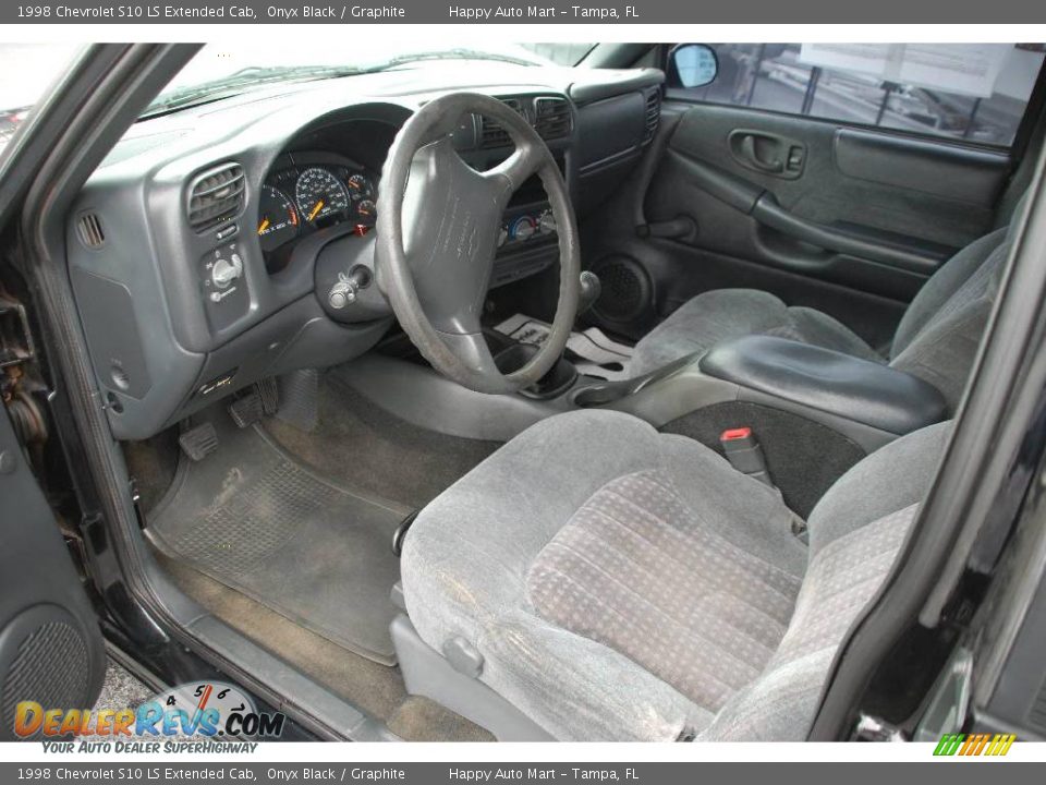 1998 Chevrolet S10 LS Extended Cab Onyx Black / Graphite Photo #11