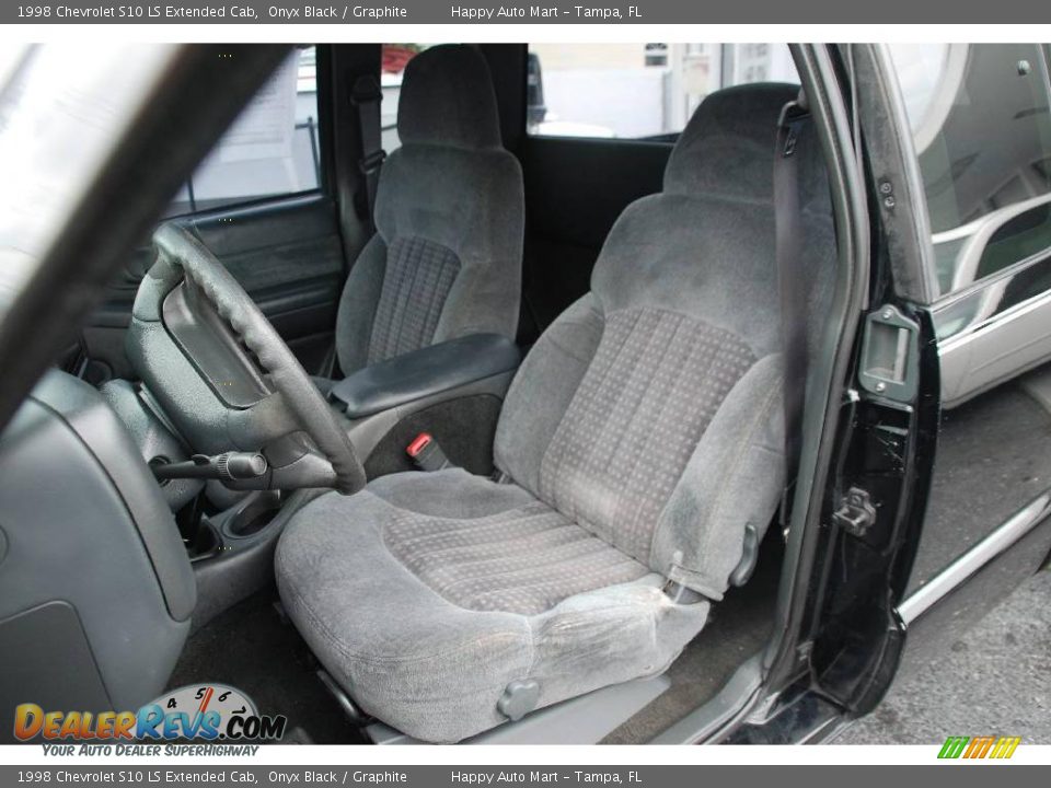 1998 Chevrolet S10 LS Extended Cab Onyx Black / Graphite Photo #12