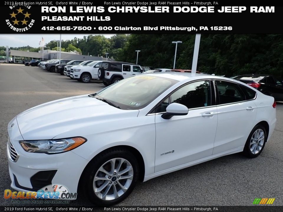 2019 Ford Fusion Hybrid SE Oxford White / Ebony Photo #1