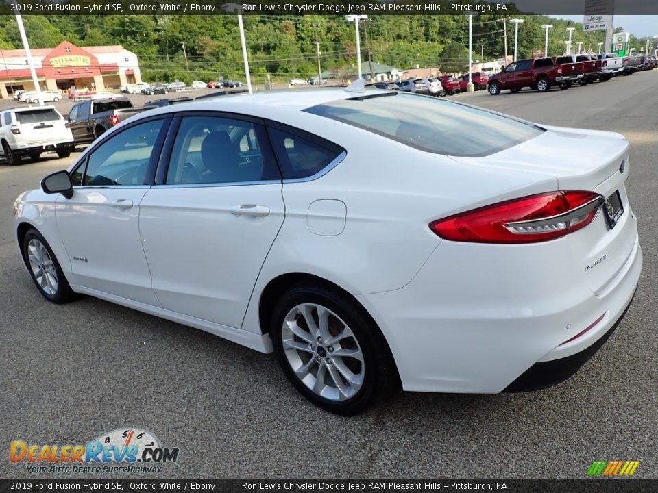 2019 Ford Fusion Hybrid SE Oxford White / Ebony Photo #3