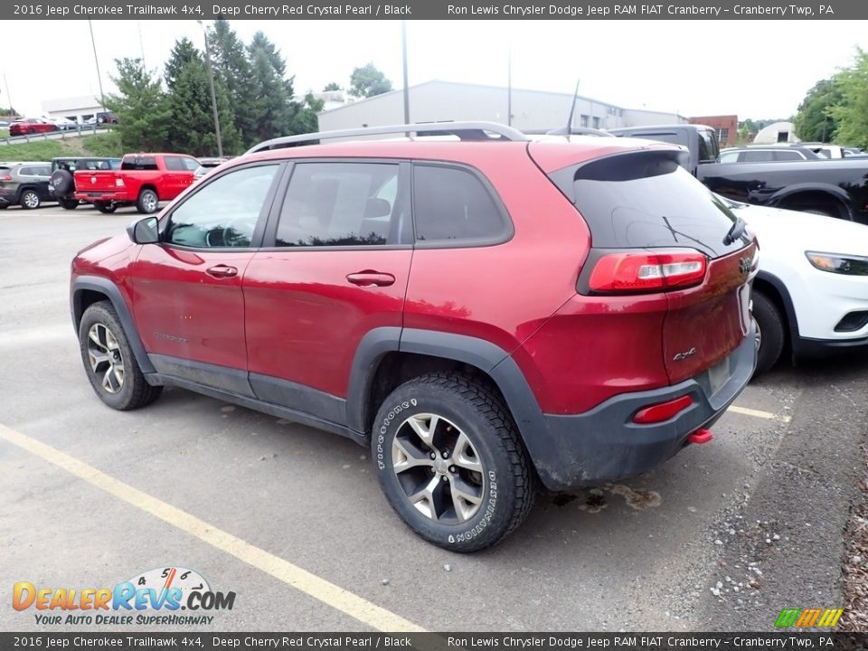 2016 Jeep Cherokee Trailhawk 4x4 Deep Cherry Red Crystal Pearl / Black Photo #4