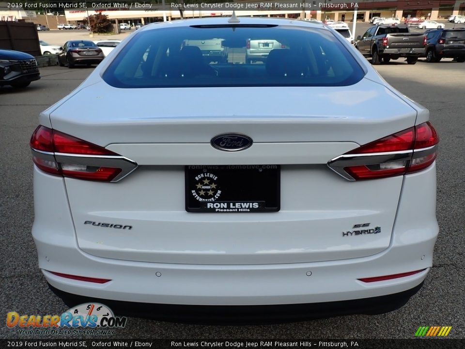 2019 Ford Fusion Hybrid SE Oxford White / Ebony Photo #4