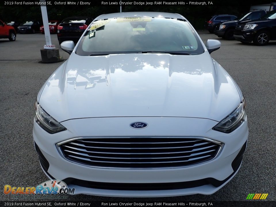 2019 Ford Fusion Hybrid SE Oxford White / Ebony Photo #9