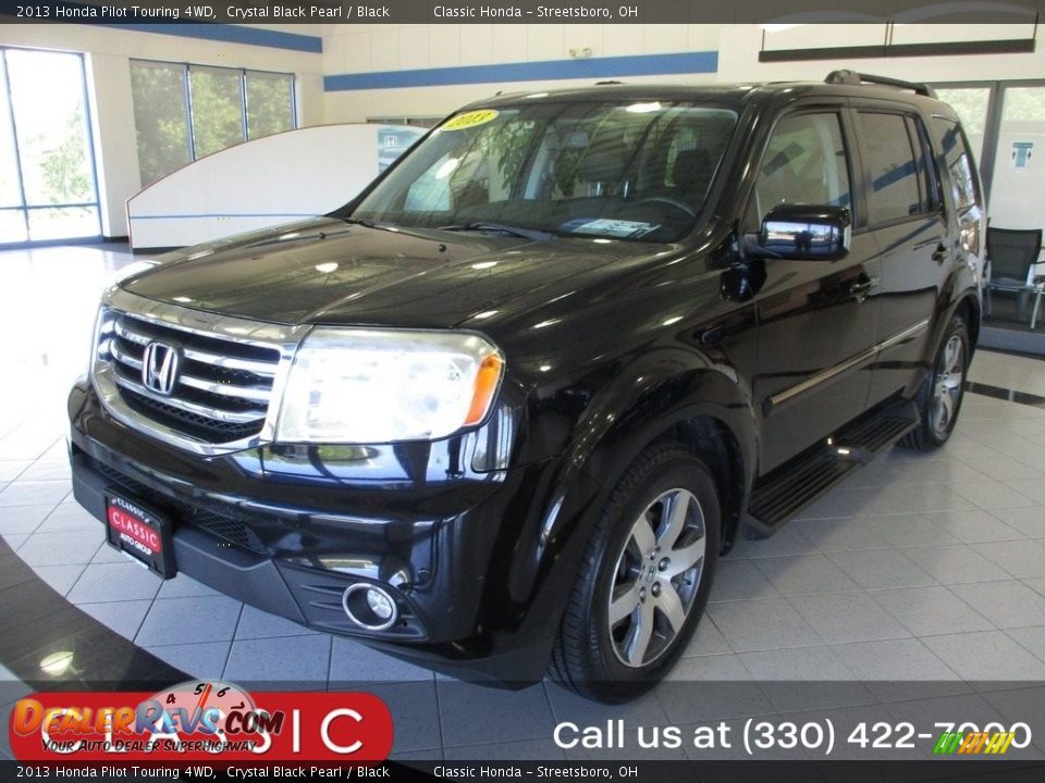 2013 Honda Pilot Touring 4WD Crystal Black Pearl / Black Photo #1