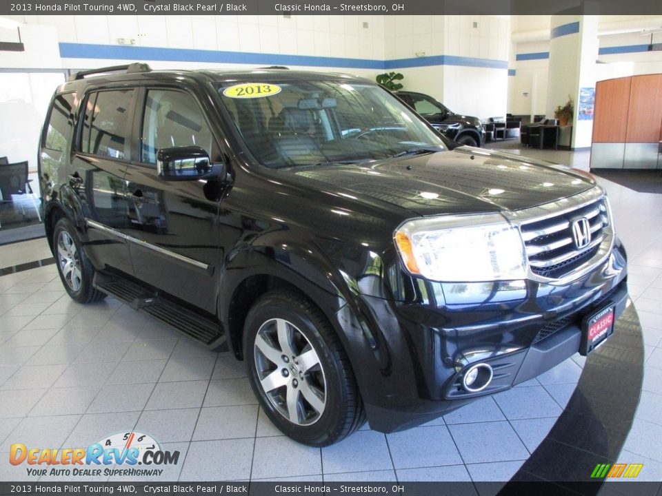 2013 Honda Pilot Touring 4WD Crystal Black Pearl / Black Photo #3