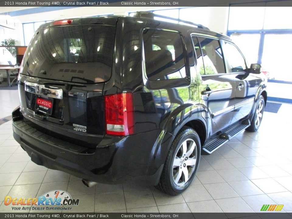 2013 Honda Pilot Touring 4WD Crystal Black Pearl / Black Photo #7