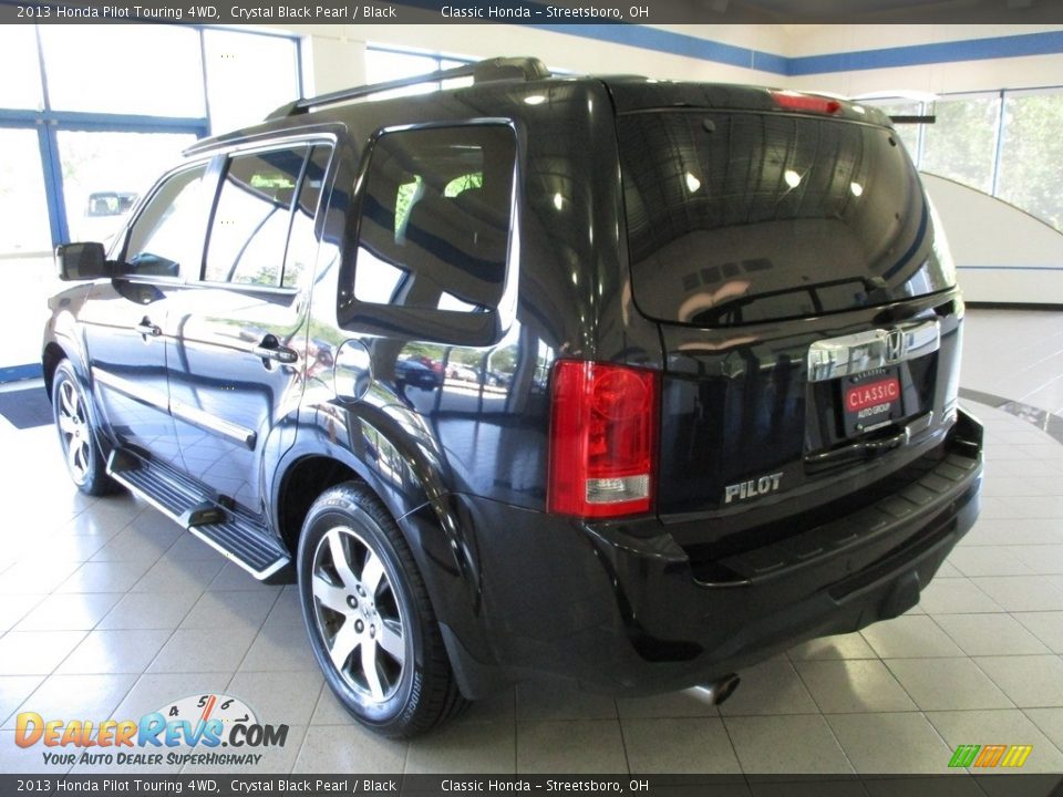 2013 Honda Pilot Touring 4WD Crystal Black Pearl / Black Photo #9