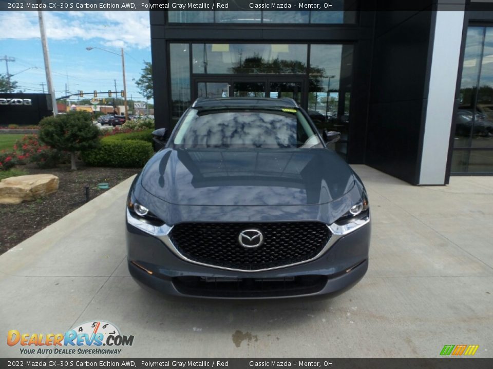 2022 Mazda CX-30 S Carbon Edition AWD Polymetal Gray Metallic / Red Photo #2