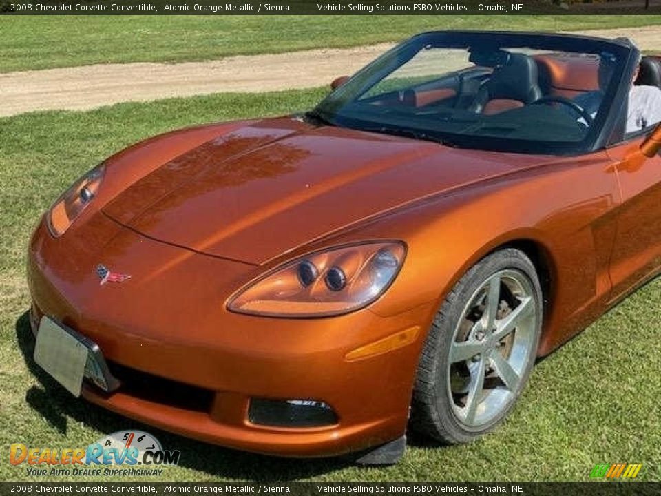 2008 Chevrolet Corvette Convertible Atomic Orange Metallic / Sienna Photo #2