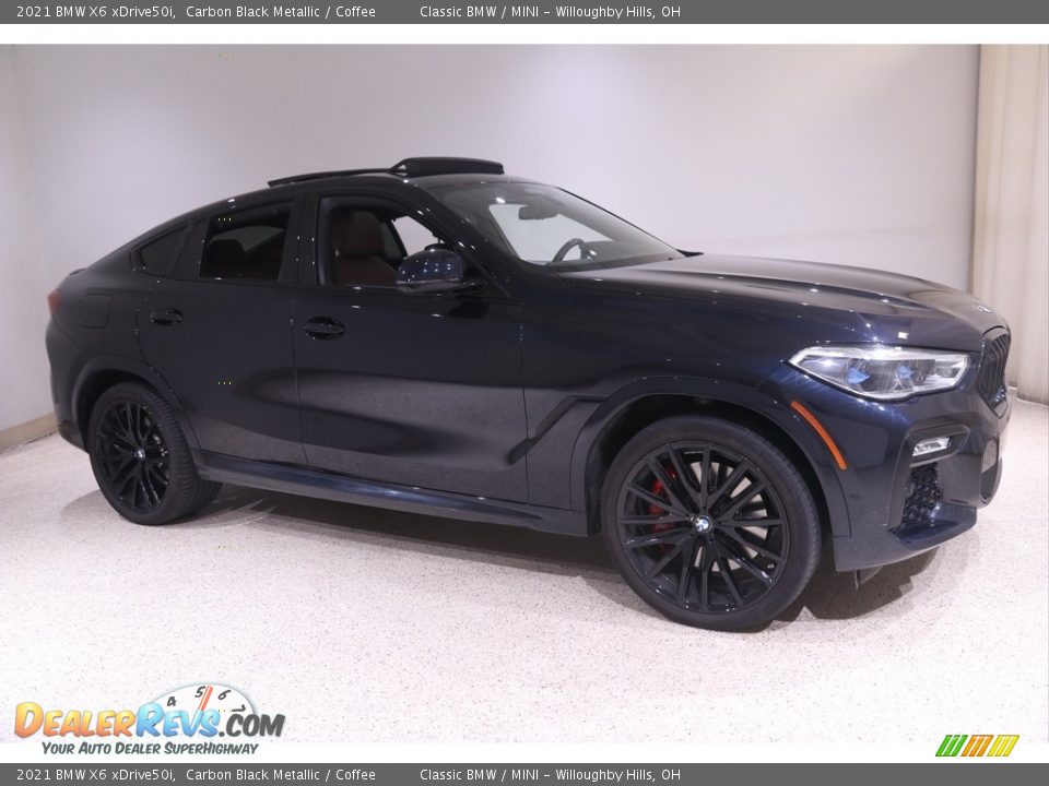 Carbon Black Metallic 2021 BMW X6 xDrive50i Photo #1