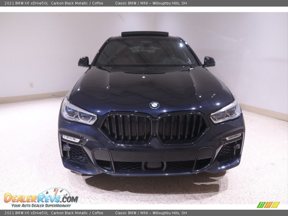 2021 BMW X6 xDrive50i Carbon Black Metallic / Coffee Photo #2