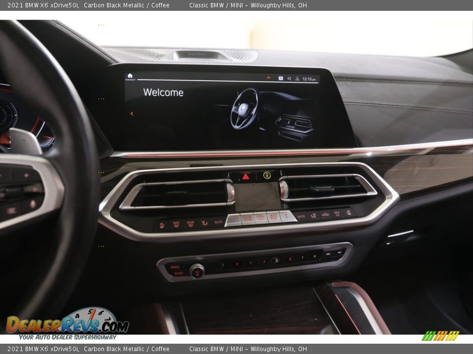 2021 BMW X6 xDrive50i Carbon Black Metallic / Coffee Photo #9