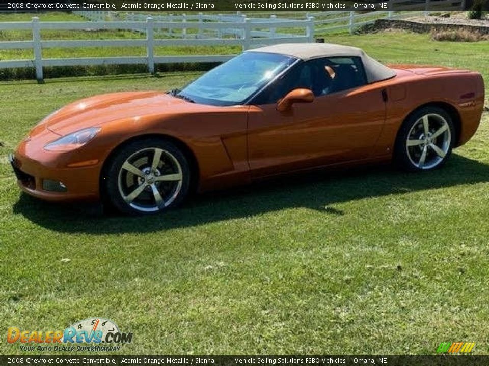 2008 Chevrolet Corvette Convertible Atomic Orange Metallic / Sienna Photo #16