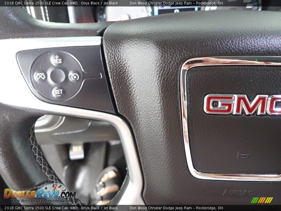 2018 GMC Sierra 1500 SLE Crew Cab 4WD Onyx Black / Jet Black Photo #16