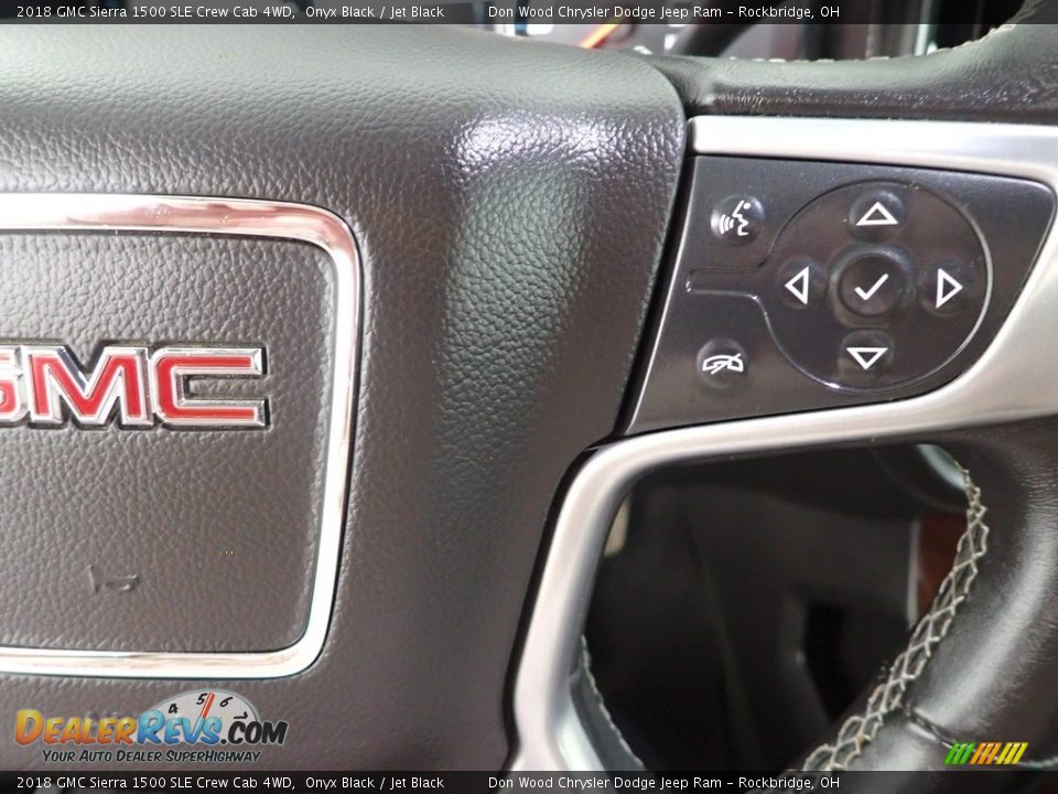 2018 GMC Sierra 1500 SLE Crew Cab 4WD Onyx Black / Jet Black Photo #17