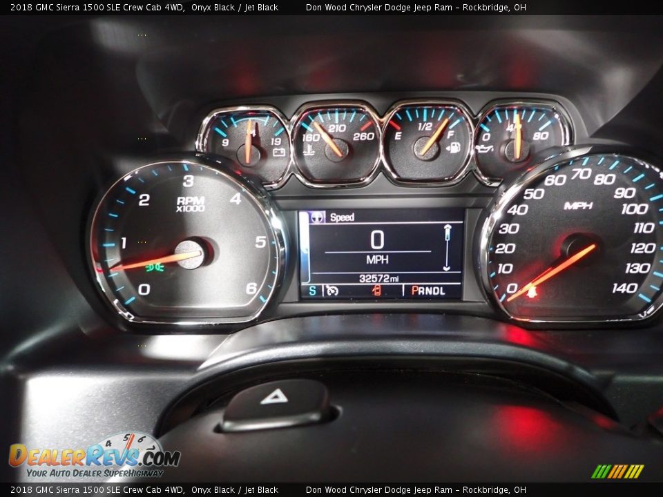 2018 GMC Sierra 1500 SLE Crew Cab 4WD Onyx Black / Jet Black Photo #18