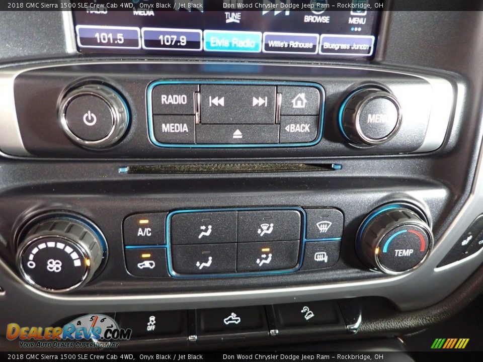 2018 GMC Sierra 1500 SLE Crew Cab 4WD Onyx Black / Jet Black Photo #19