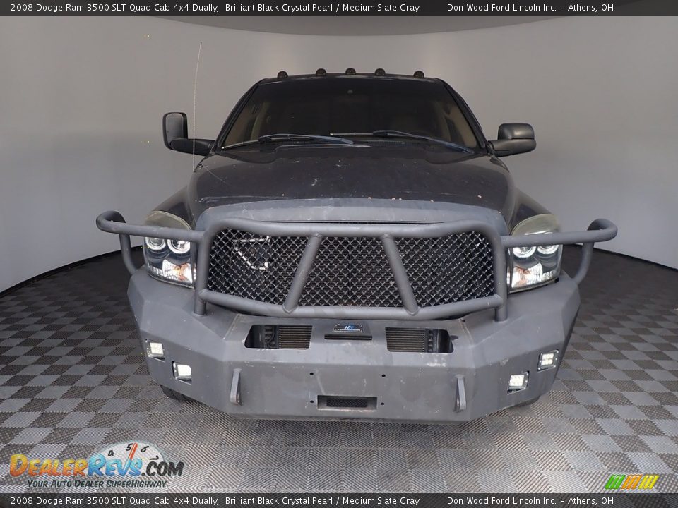 2008 Dodge Ram 3500 SLT Quad Cab 4x4 Dually Brilliant Black Crystal Pearl / Medium Slate Gray Photo #4