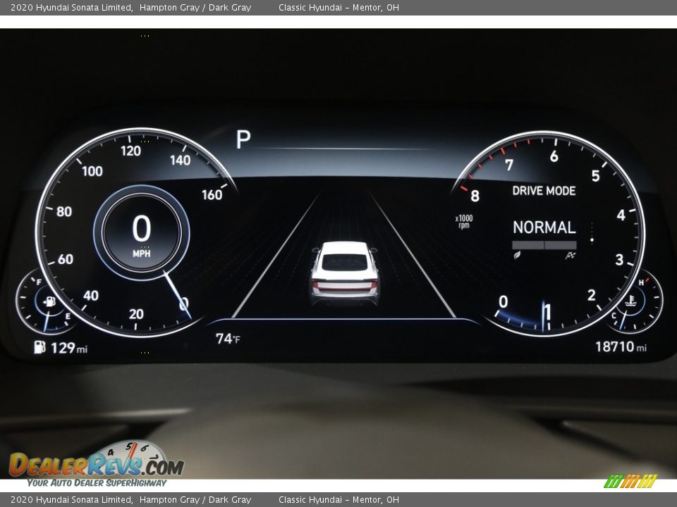 2020 Hyundai Sonata Limited Hampton Gray / Dark Gray Photo #8