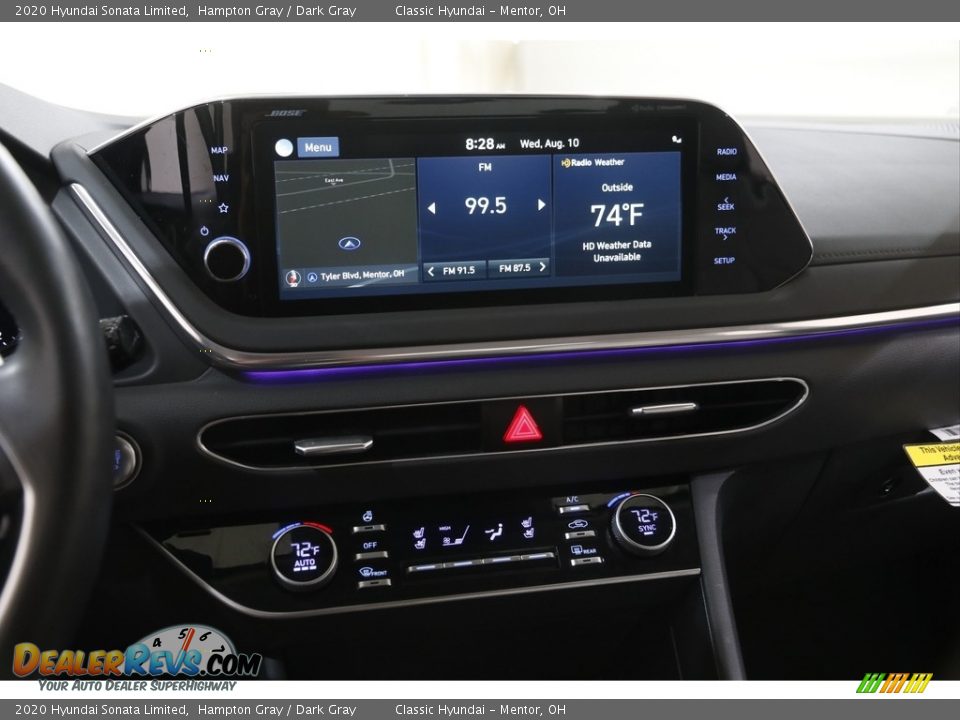 2020 Hyundai Sonata Limited Hampton Gray / Dark Gray Photo #9
