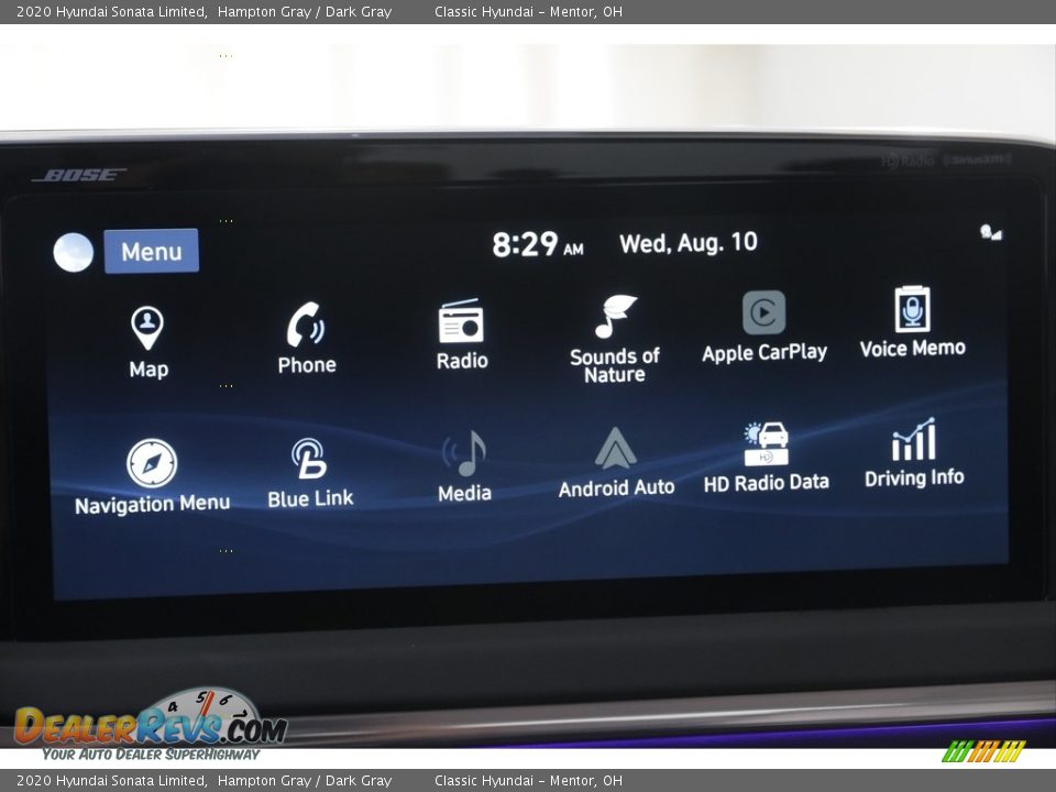 2020 Hyundai Sonata Limited Hampton Gray / Dark Gray Photo #10