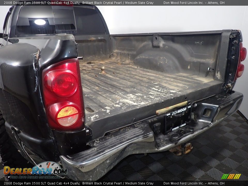 2008 Dodge Ram 3500 SLT Quad Cab 4x4 Dually Brilliant Black Crystal Pearl / Medium Slate Gray Photo #11