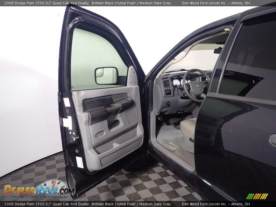 2008 Dodge Ram 3500 SLT Quad Cab 4x4 Dually Brilliant Black Crystal Pearl / Medium Slate Gray Photo #14